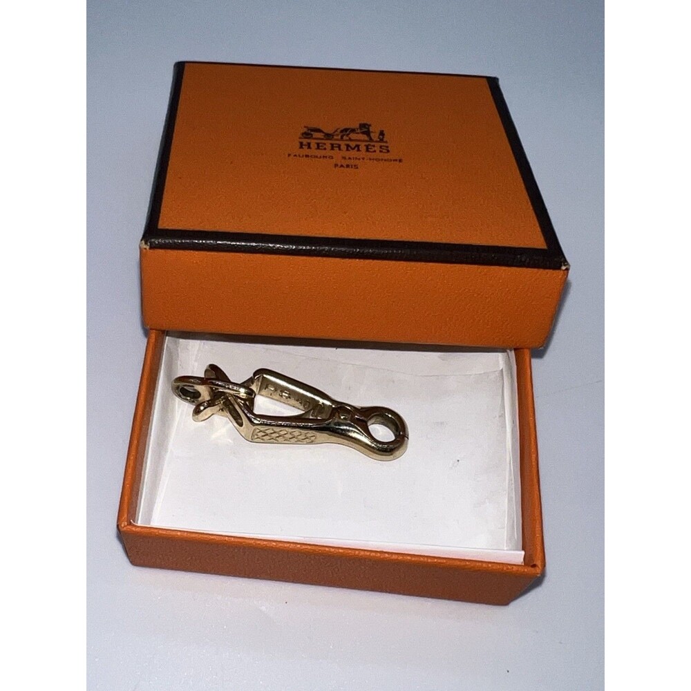 Authentic Hermès Gold Key Clip Clasp Swivel Hook Only for Herbag Herbag Tote